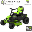 Трактор садовый аккумуляторный с травосборником Greenworks GC82LT107 с 6 АКБ 8 Ач и ЗУ